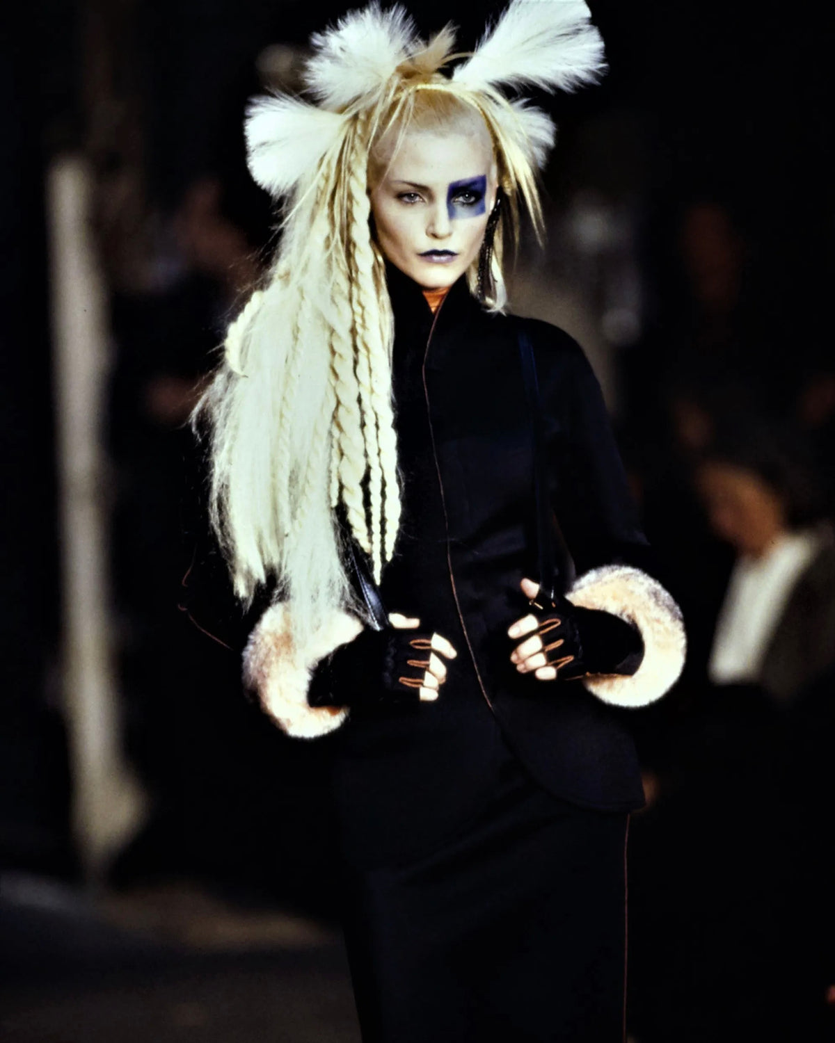 Jean Paul Gaultier Fur Trim Wool Jacket FW1995