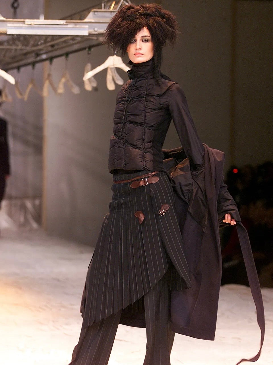 Jean Paul Gaultier Asymmetrical Pleats Skirt FW2002
