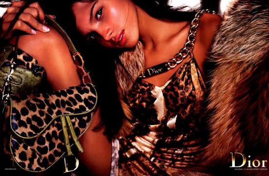 Dior Distressed Leopard Camisole Top with Gold Hardware FW2000