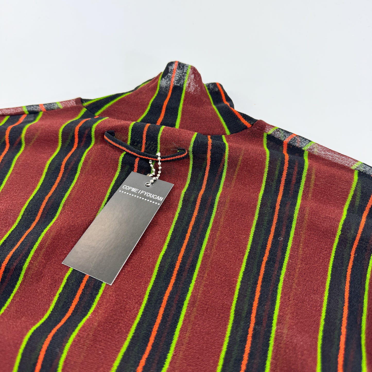 Jean Paul Gaultier Striped Mesh Turtleneck SS1999