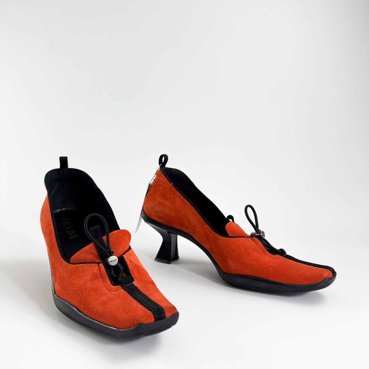 Prada Sporty Suede Leather Runway Heels FW1999