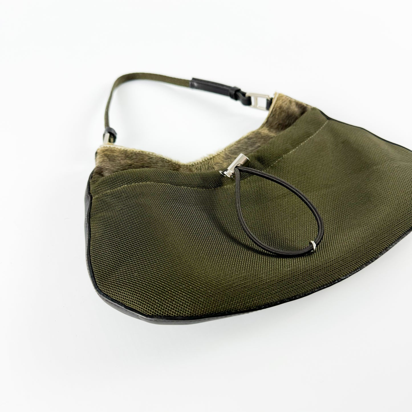 Prada Fur & Leather Mini Shoulder Bag FW1999