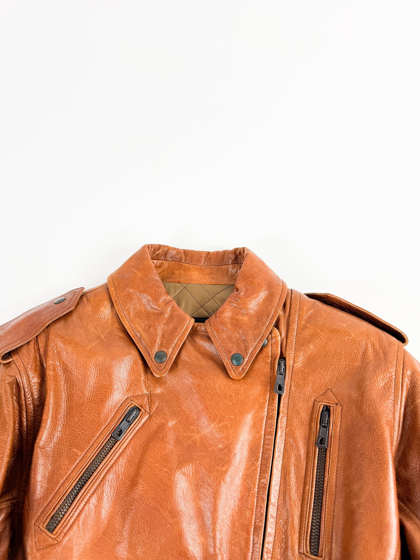 Jean Paul Gaultier Cuir Cropped Biker Leather Jacket SS1986