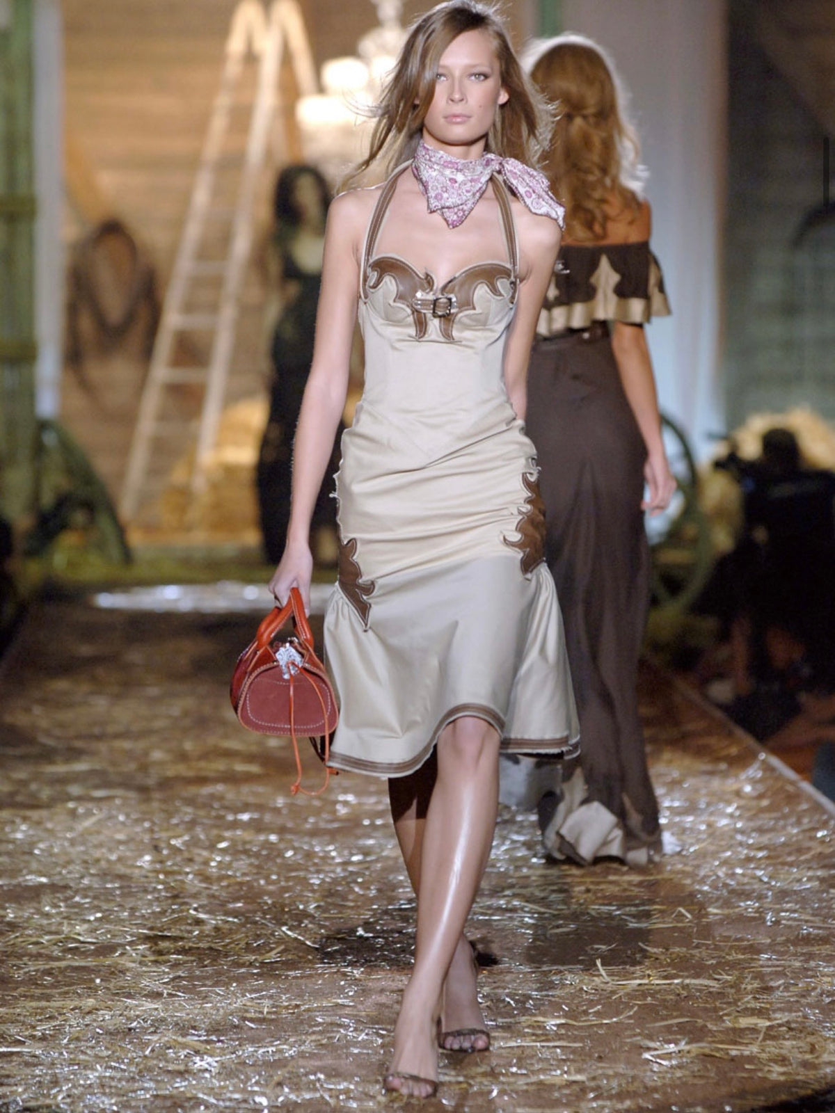 Dsquared² Western Leather Lace-Up Blazer SS2006
