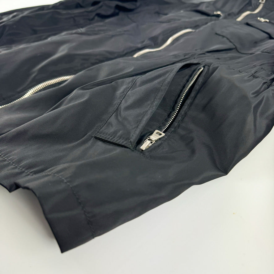 Prada Nylon & Leather Military-Inspired Parka FW1994