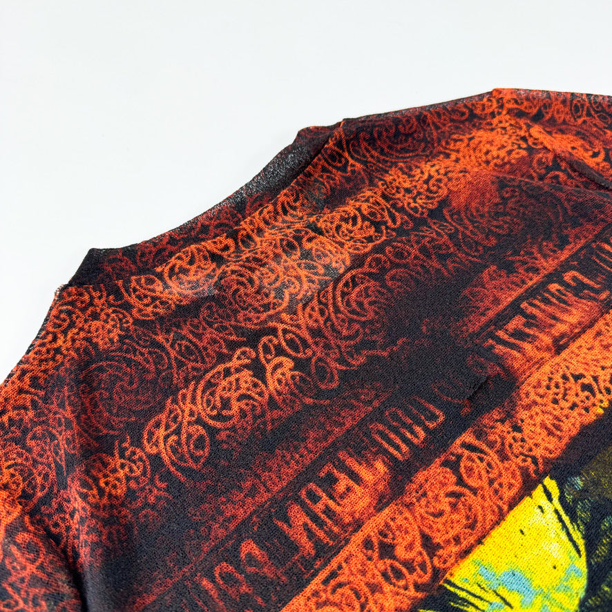 Jean Paul Gaultier Tropical Waterfall Mesh T-shirt 2000s