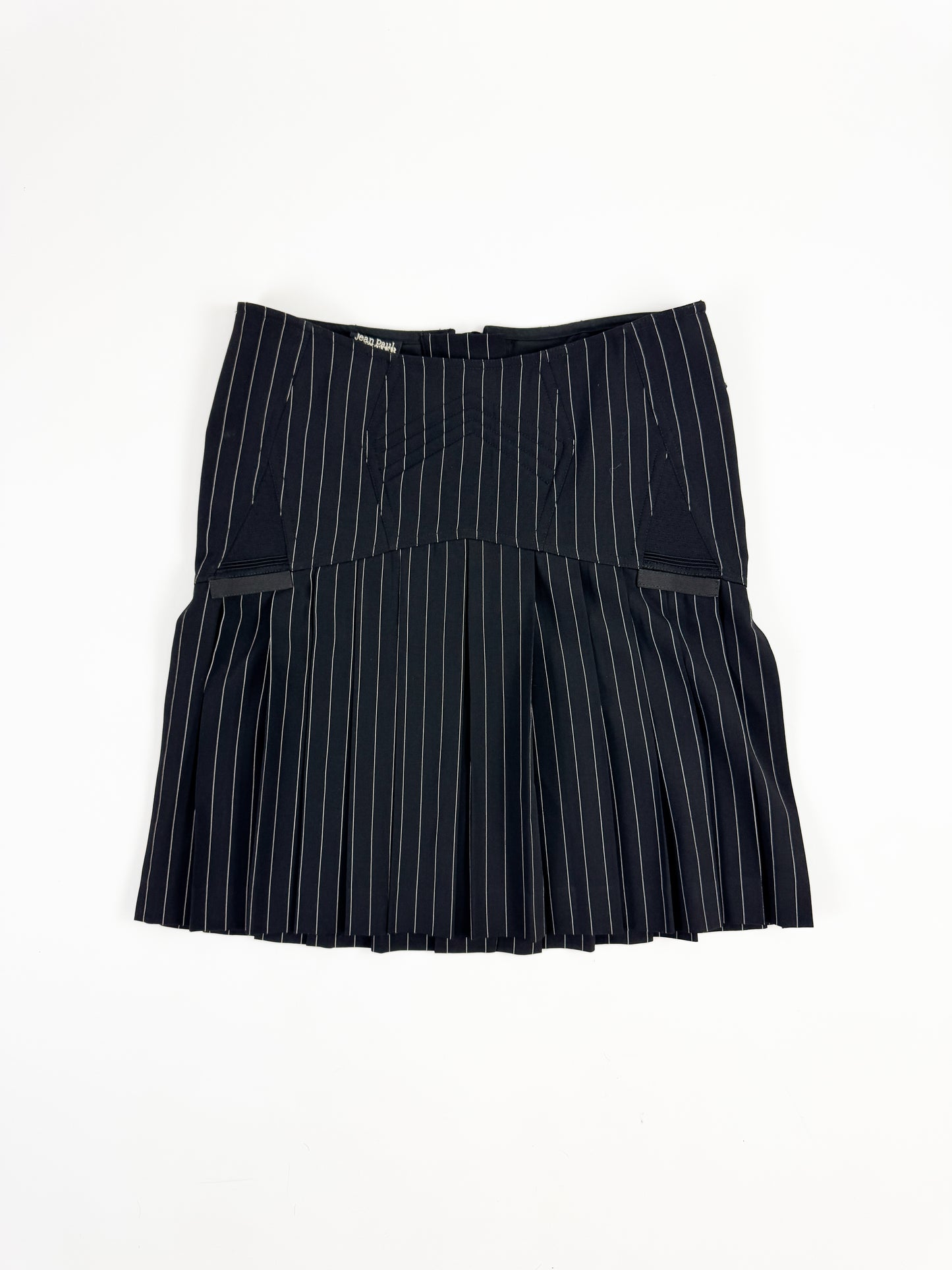 Jean Paul Gaultier Corset Pin-Stripe Pleated Skirt SS2004