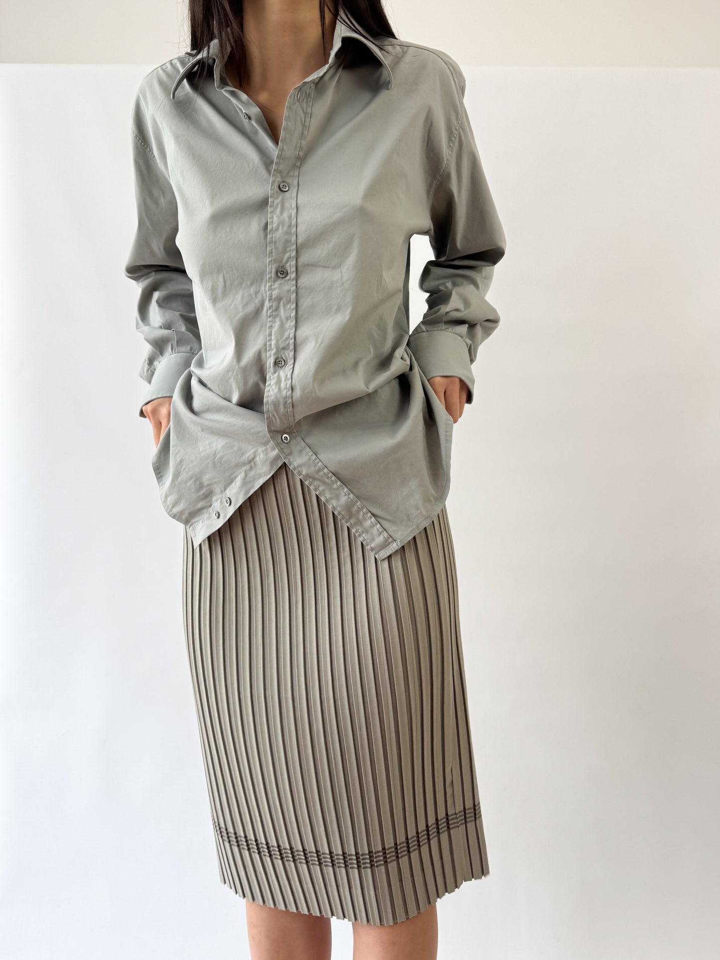 Jean Paul Gaultier Pleated Pencil Skirt SS1988
