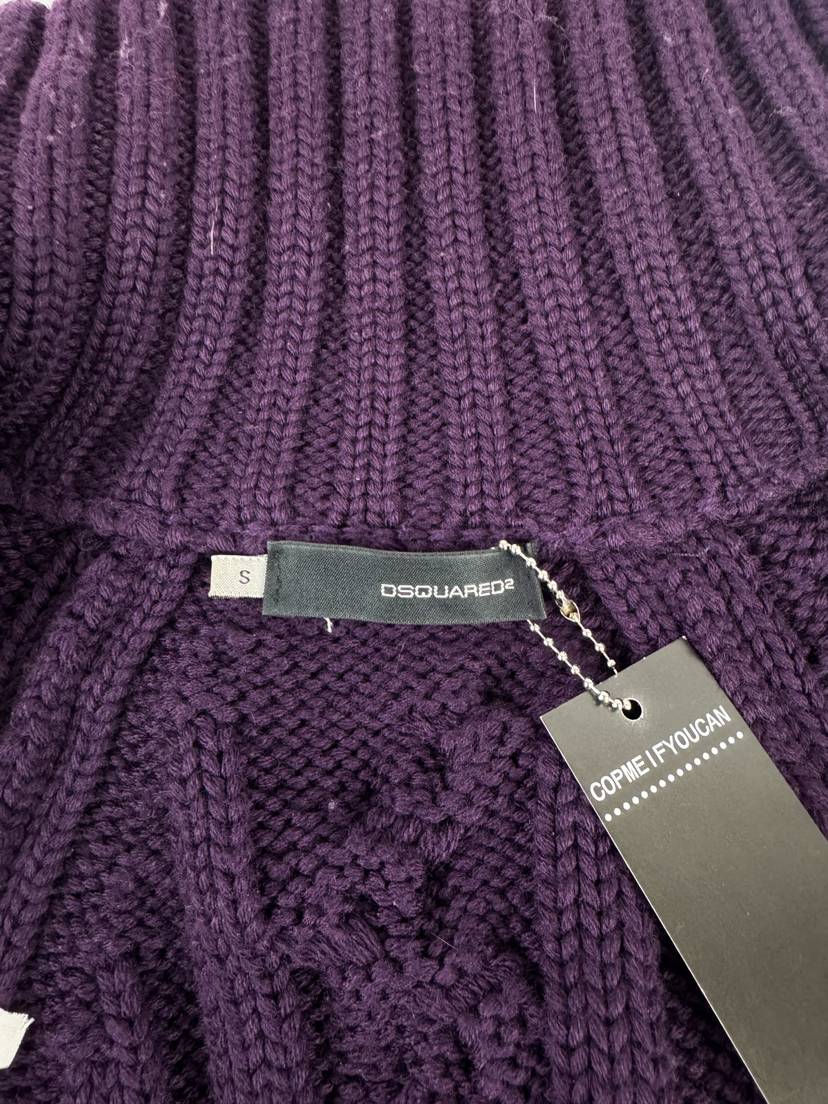 Dsquared2 Purple Zip-Up Knit FW2004 Runway