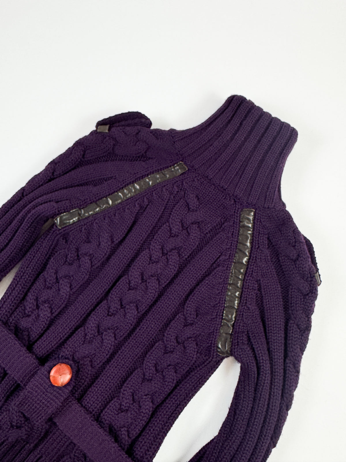 Dsquared2 Purple Zip-Up Knit FW2004 Runway