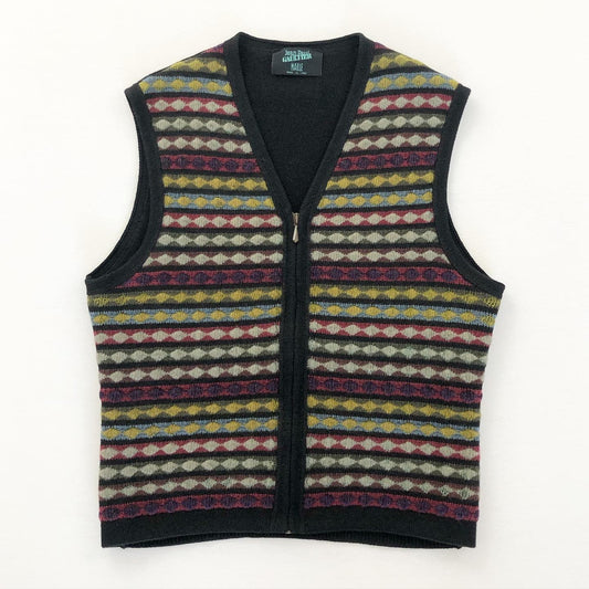 Jean Paul Gaultier Patterned Knit Zip-Up Sweater Vest FW1990