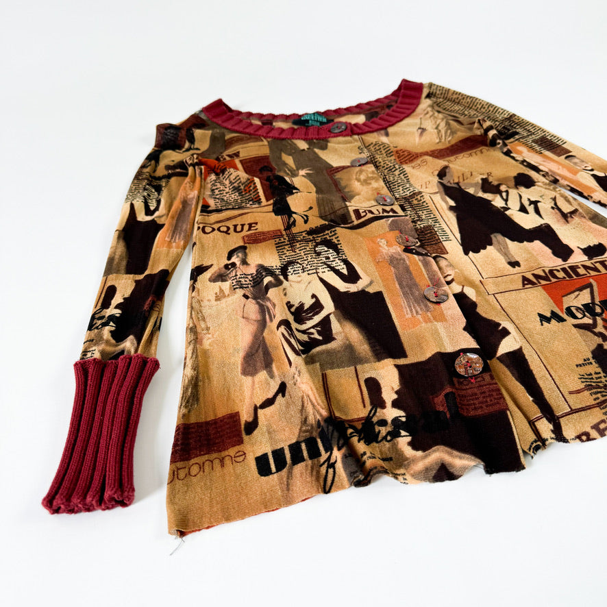 Jean Paul Gaultier Fashion Magazine Mesh Cardigan SS1995