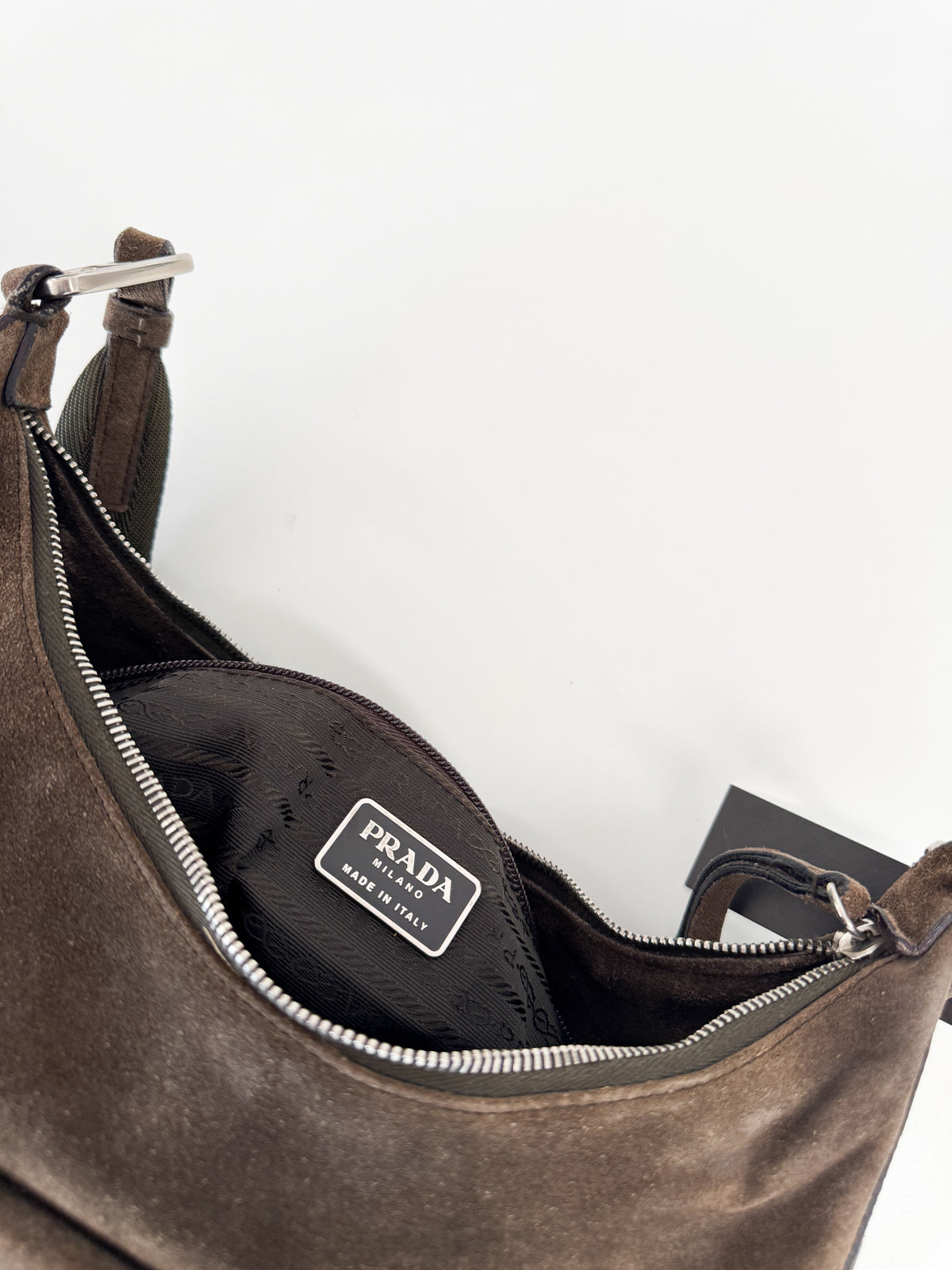Prada Suede Leather Hobo Bag FW1999