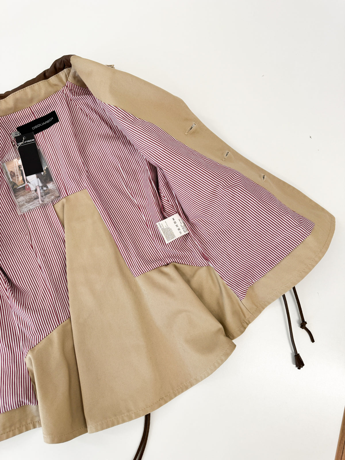 Dsquared² Western Leather Lace-Up Blazer SS2006