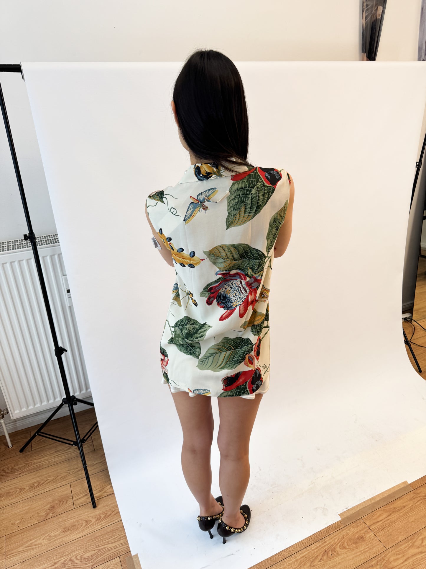 Jean Paul Gaultier Botanical Print Sleeveless Blouse SS1993