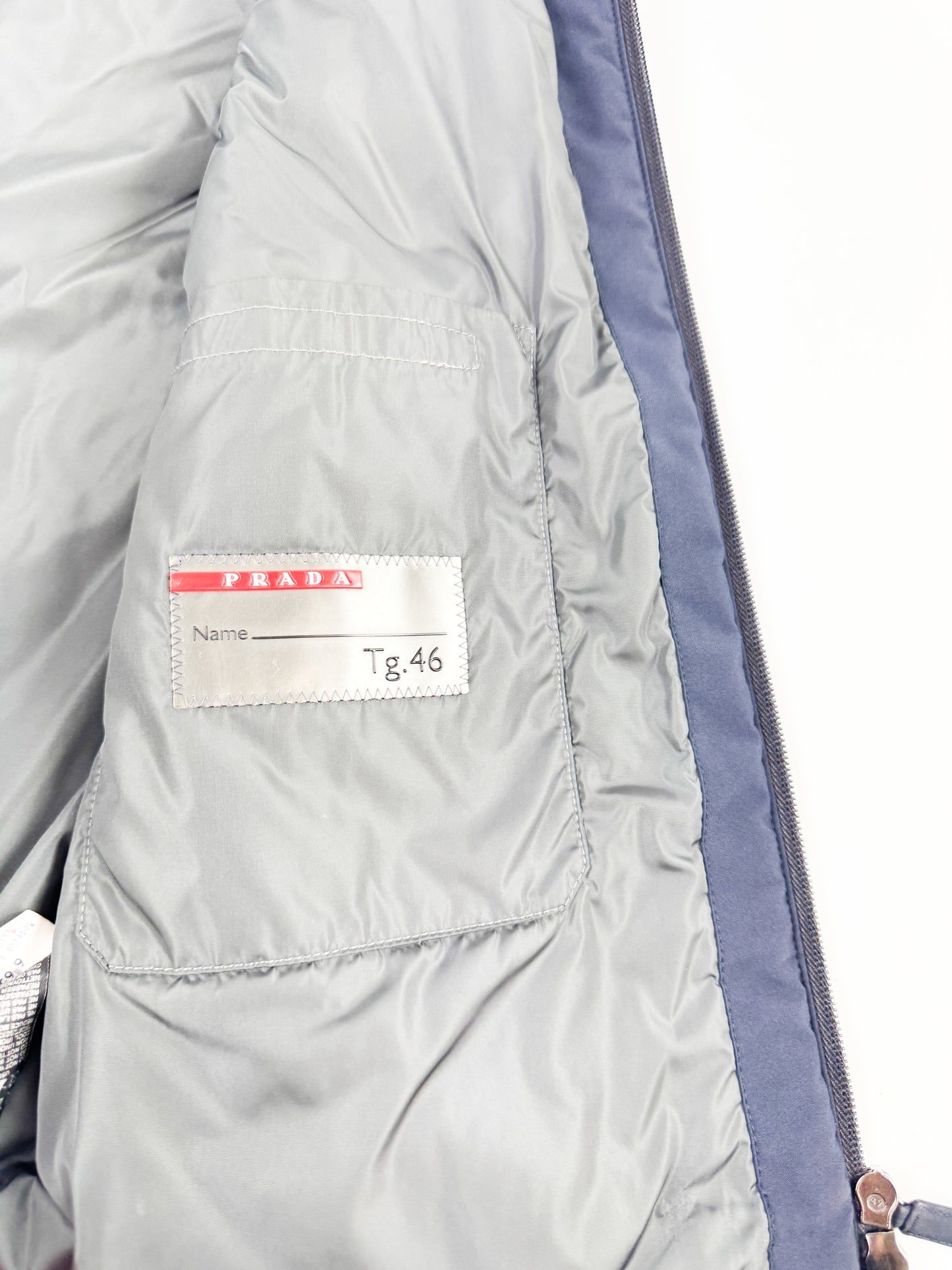 Prada Men's Navy Blue Nylon Vest 2000s