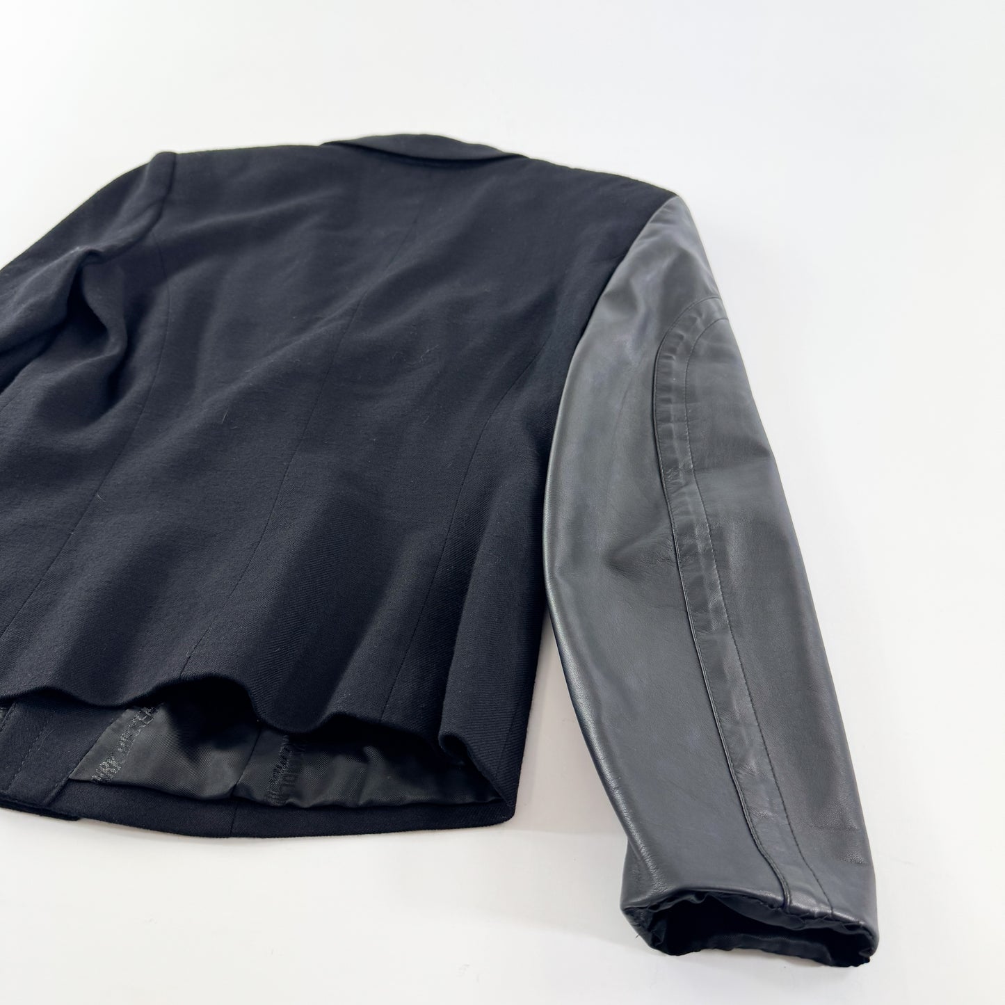 Dirk Bikkembergs Blazer with Single Leather Sleeve