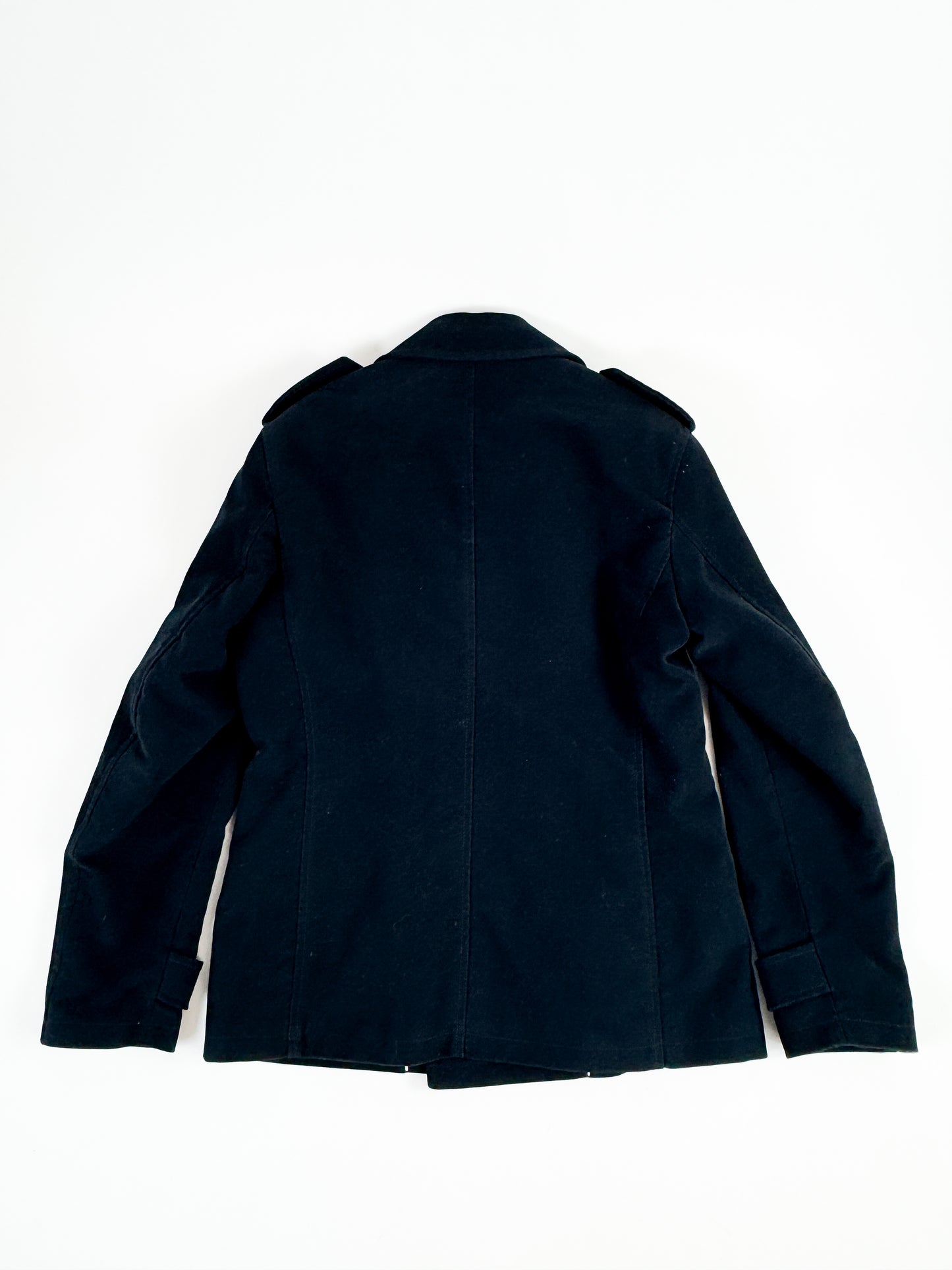 Prada Black Velvet Sailor Caban Jacket