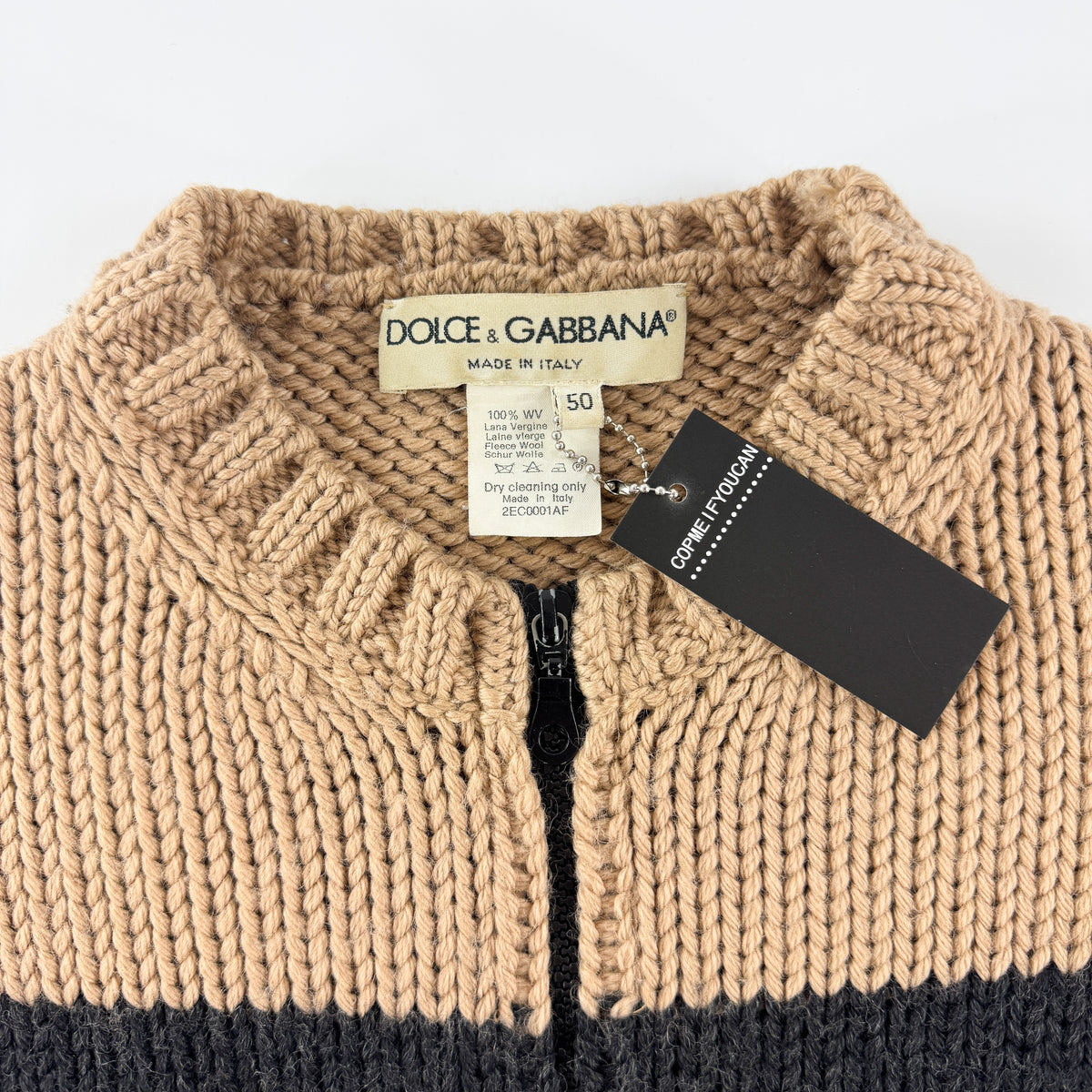 Dolce & Gabbana Heavy Knit with Colour Block Design 1990s