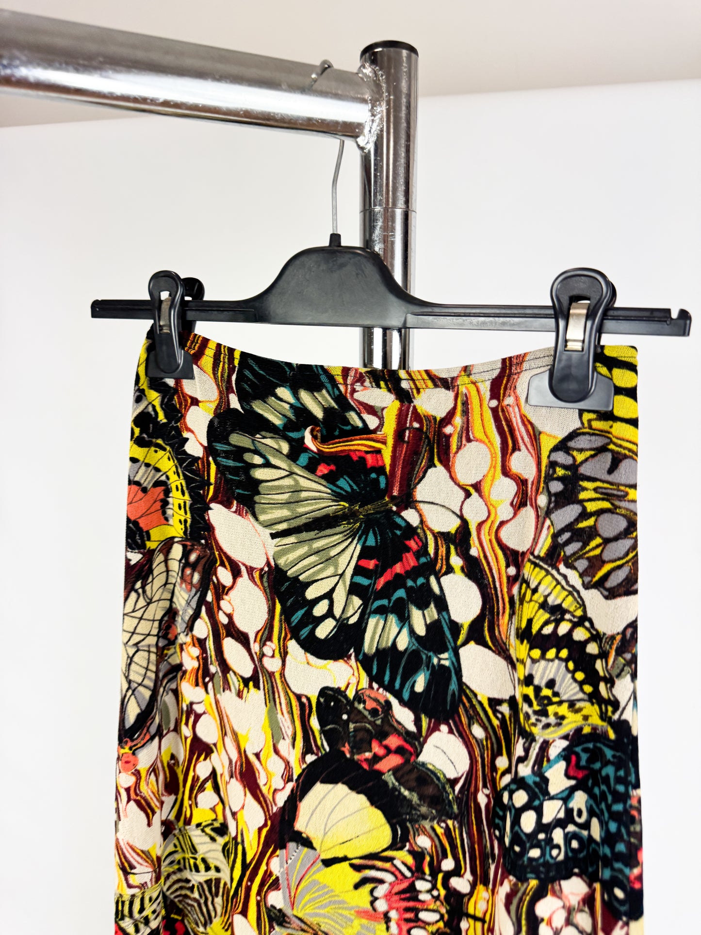 Jean Paul Gaultier Butterfly Mesh Maxi Skirt SS2003