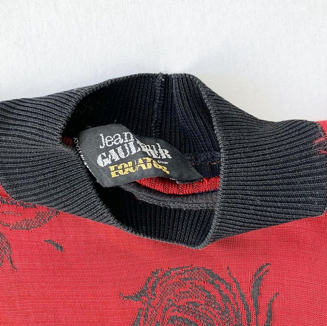 Jean Paul Gaultier Equator Rooster Mock Neck 1980s