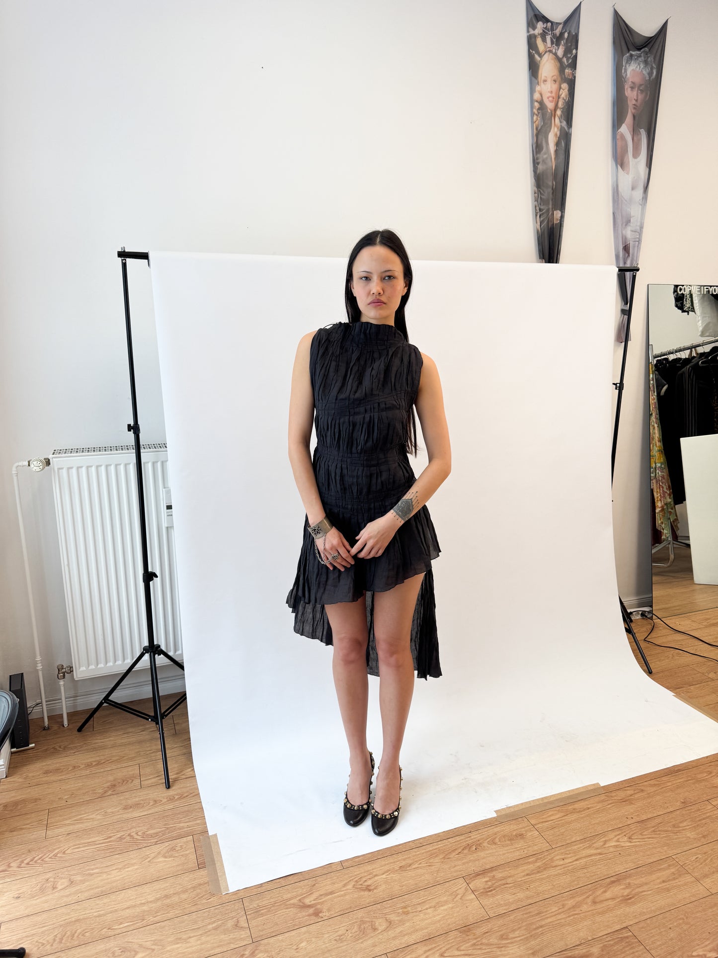 Jean Paul Gaultier Pleated Ramie Dress FW2002