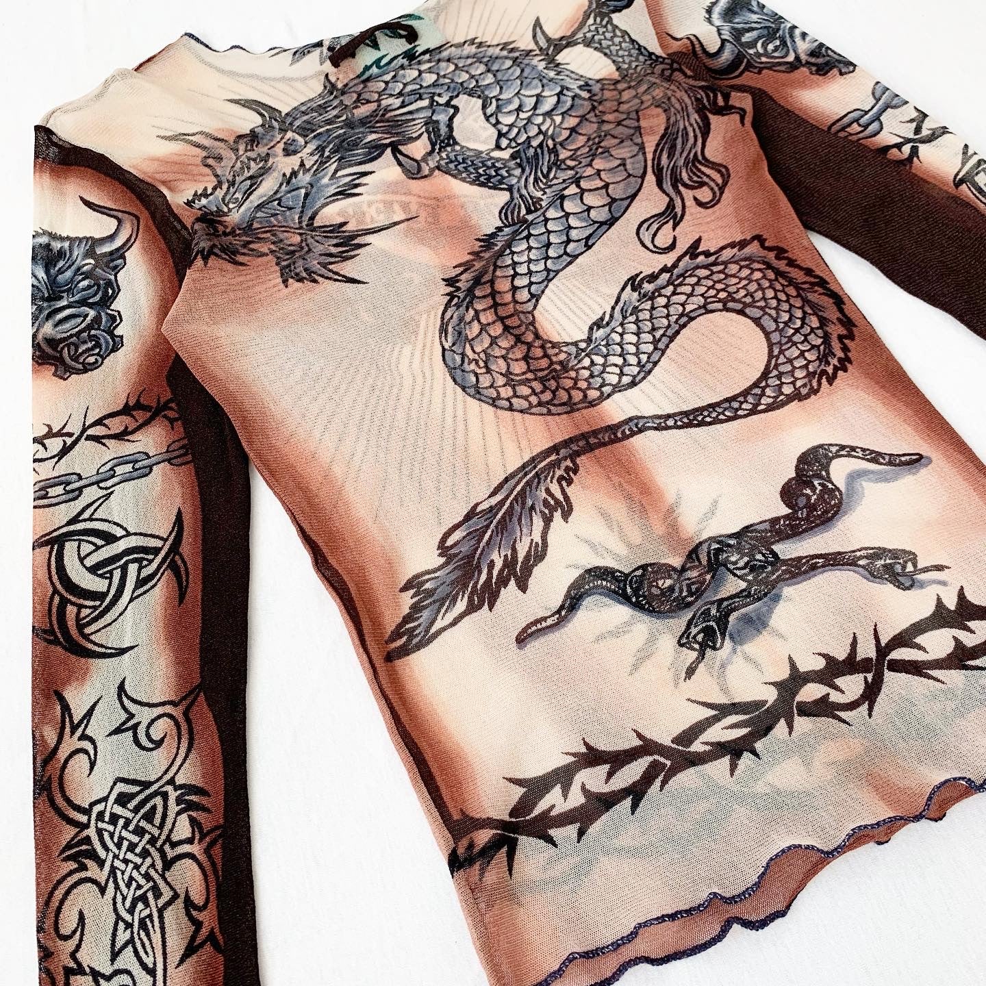 Jean Paul Gaultier Safe Sex Forever Tattoo Long Sleeve SS1996