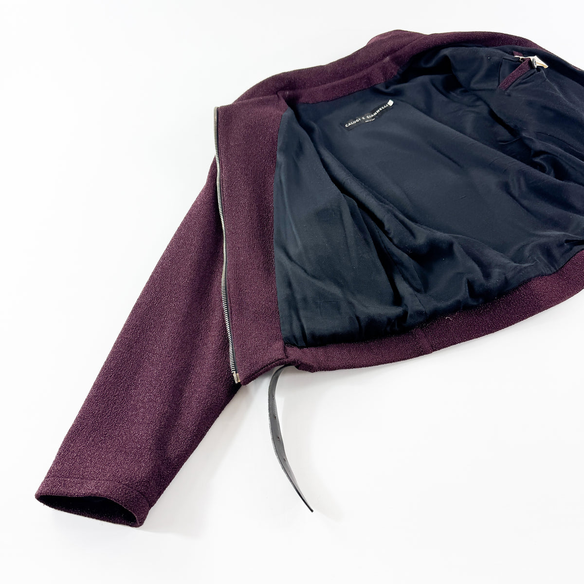 Calugi e Giannelli “Nightclubbing” Belted Rayon Jacket 1980s