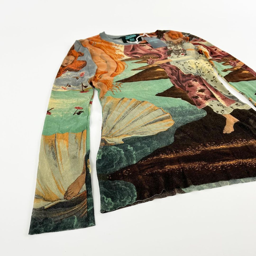 Jean Paul Gaultier "The Birth of Venus" Mesh Long Sleeve SS1995