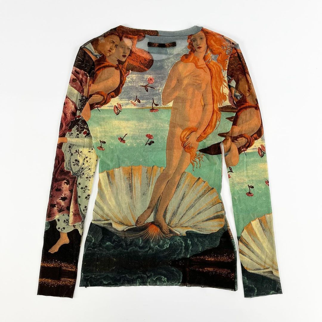 Jean Paul Gaultier "The Birth of Venus" Mesh Long Sleeve SS1995