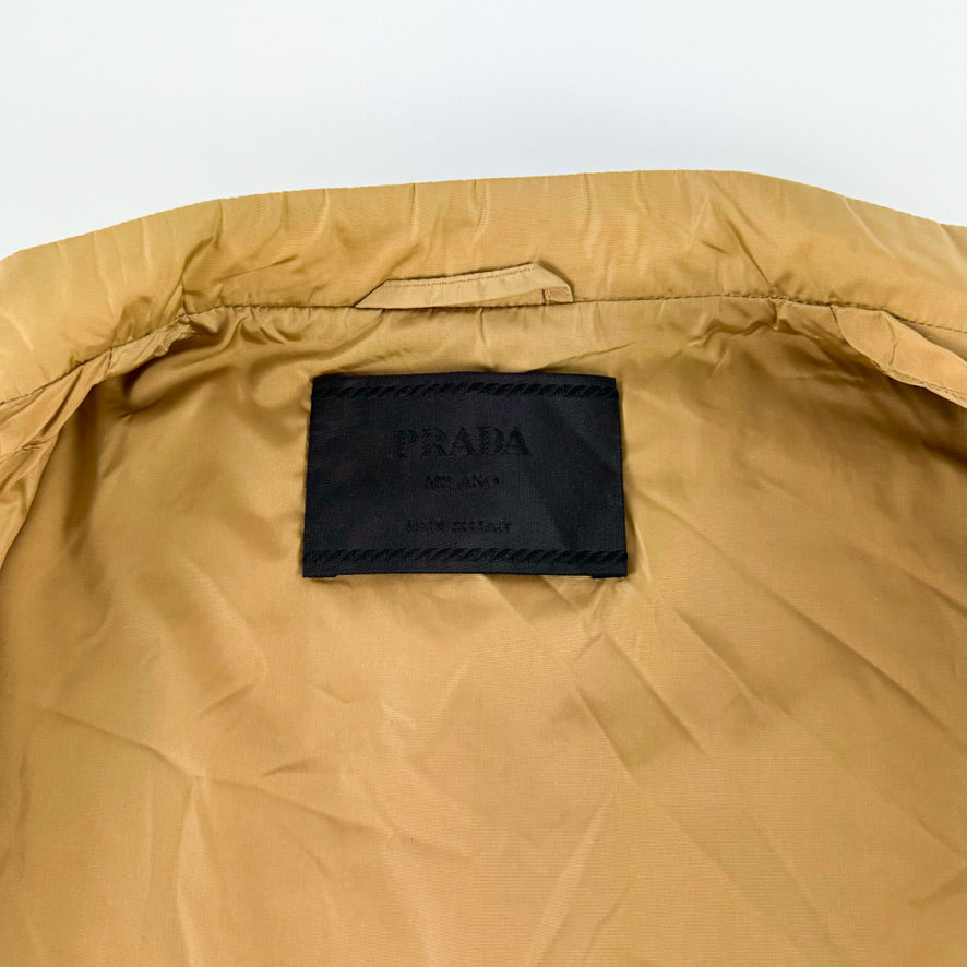 Prada Padded Nylon Jacket with Logo Vertical Stripe FW1999