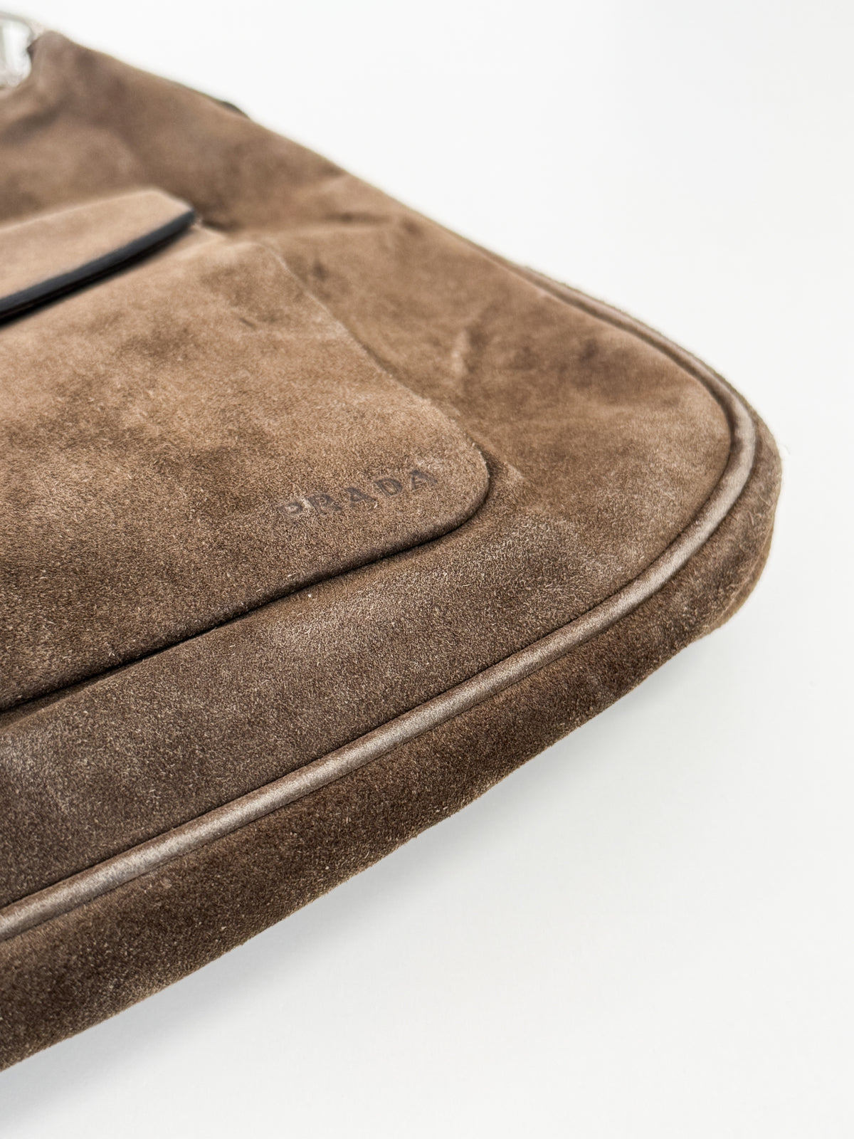 Prada Suede Leather Hobo Bag FW1999