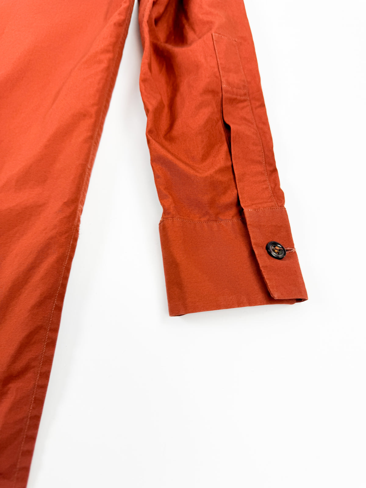 Prada Rust Orange Tunic Shirt with Amber Embroidery FW1993
