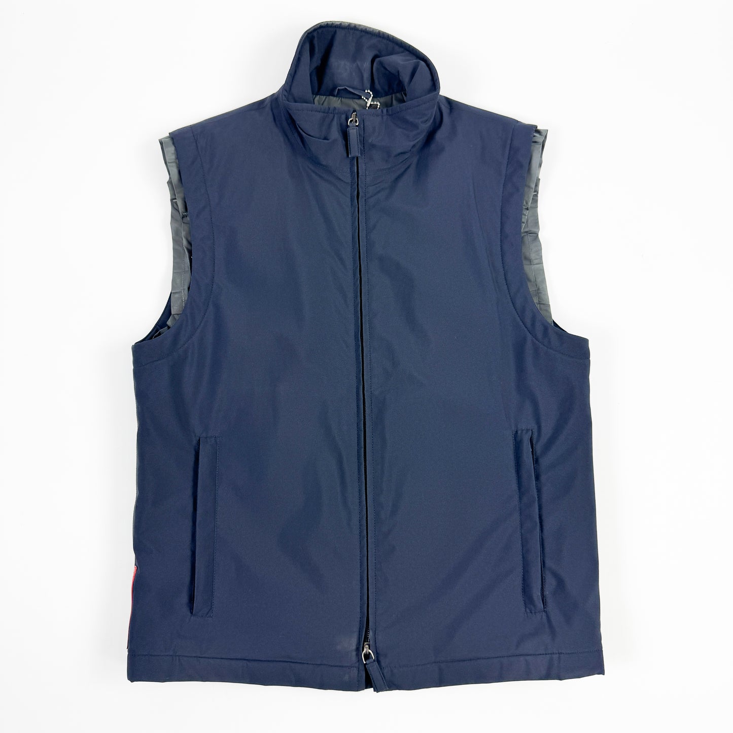 Prada Men's Navy Blue Nylon Vest 2000s