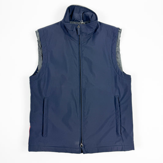 Prada Men's Navy Blue Nylon Vest 2000s