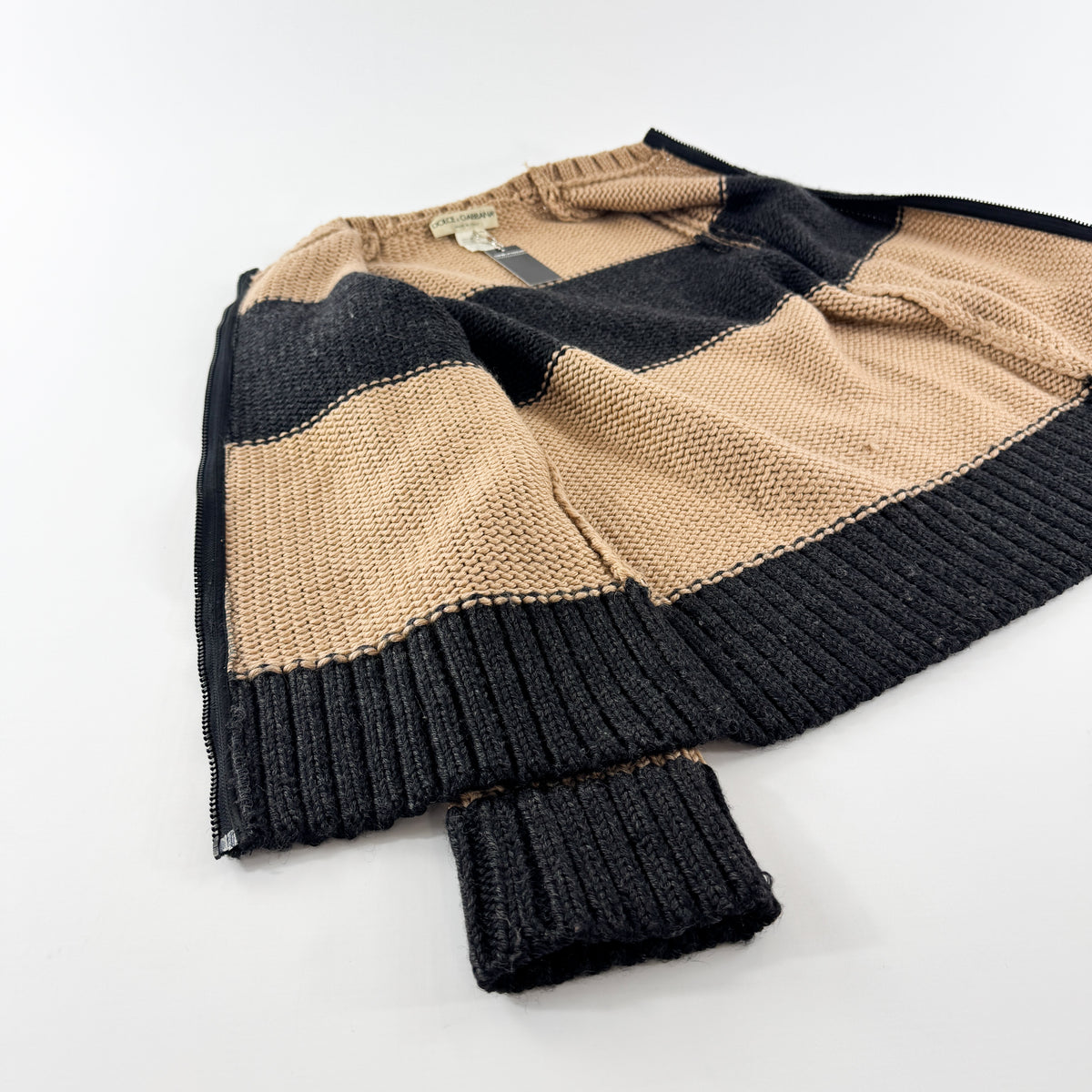 Dolce & Gabbana Heavy Knit with Colour Block Design 1990s