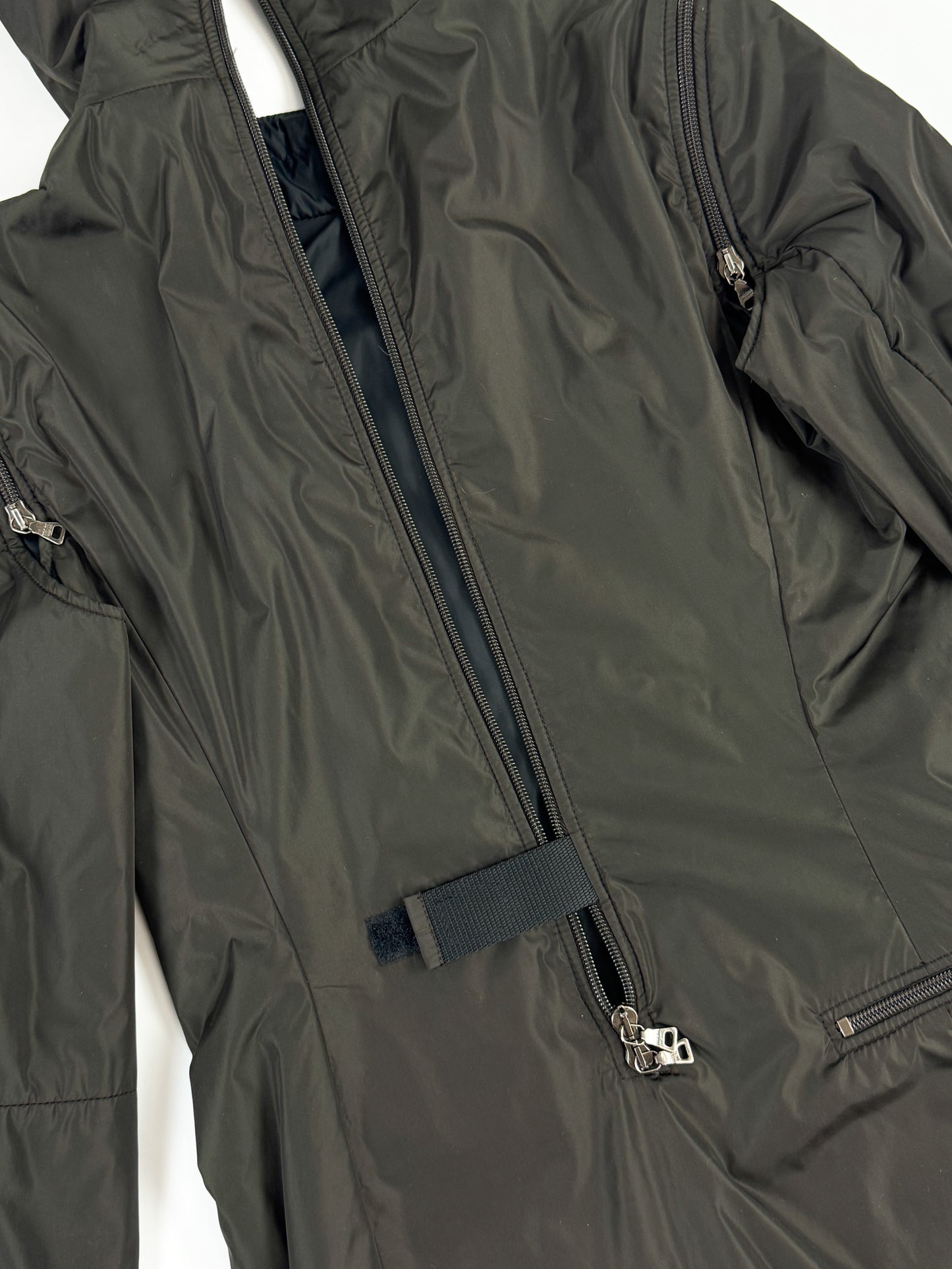 Prada Khaki Padded Nylon Utility Dress FW1999