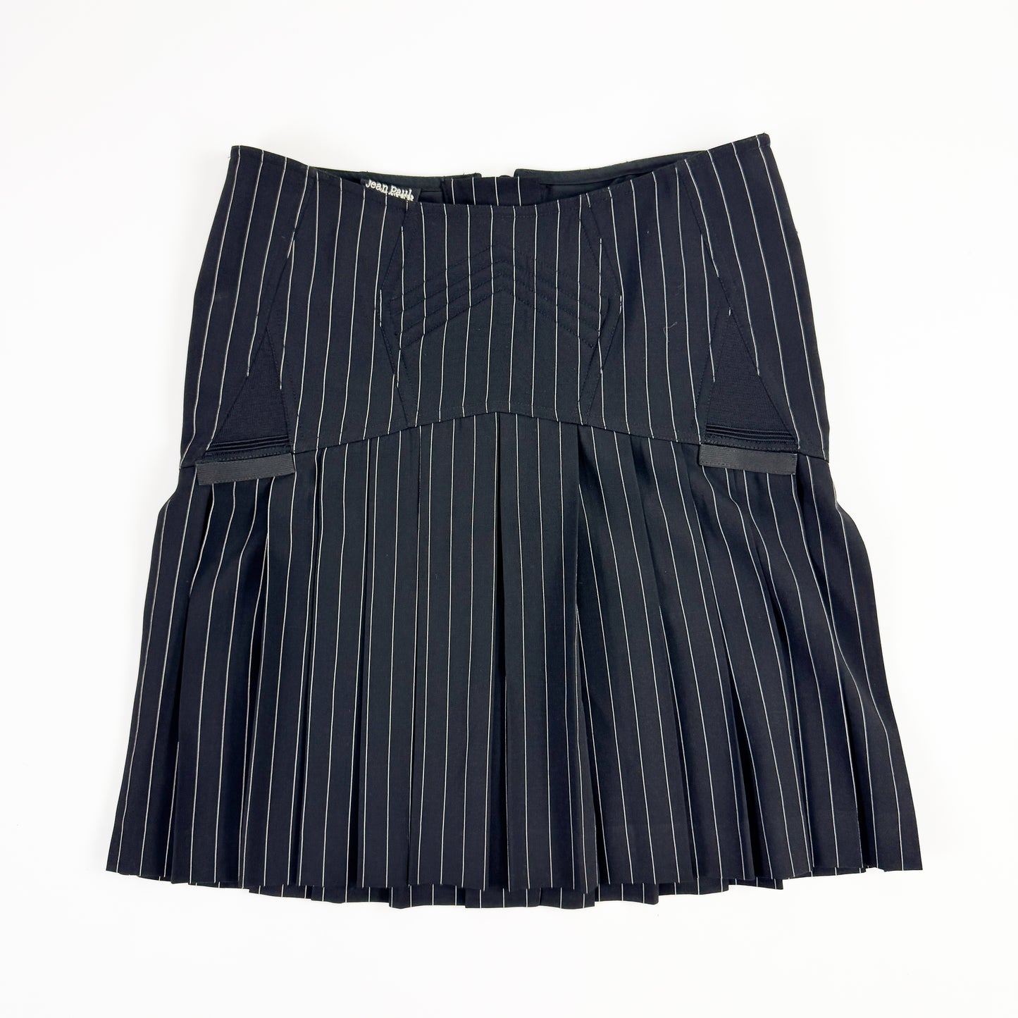 Jean Paul Gaultier Corset Pin-Stripe Pleated Skirt SS2004