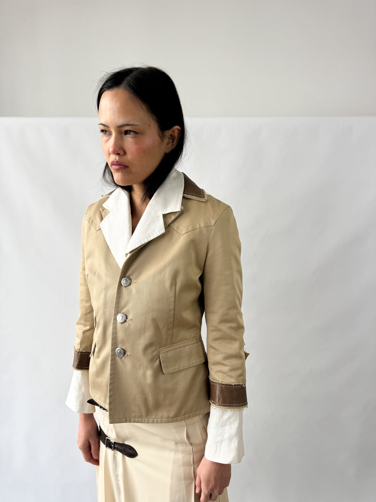 Dsquared² Western Leather Lace-Up Blazer SS2006