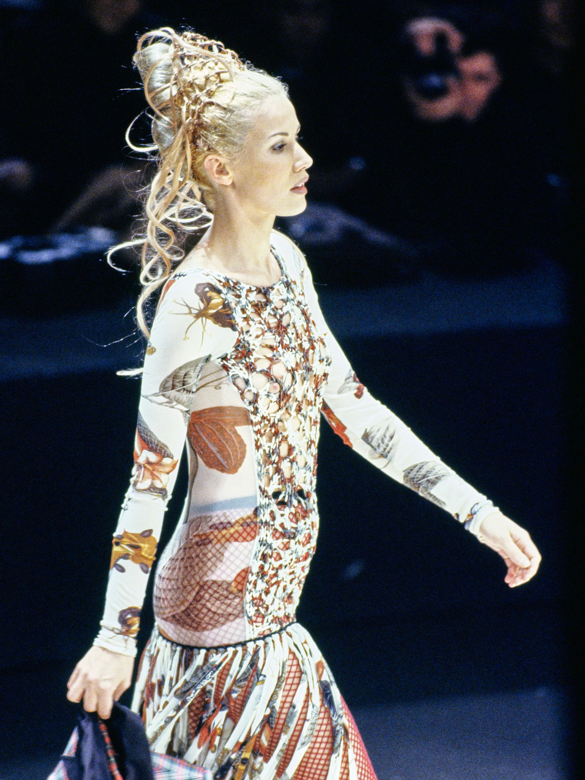 Jean Paul Gaultier Botanical Print Dress with Knit Sleeves SS1993