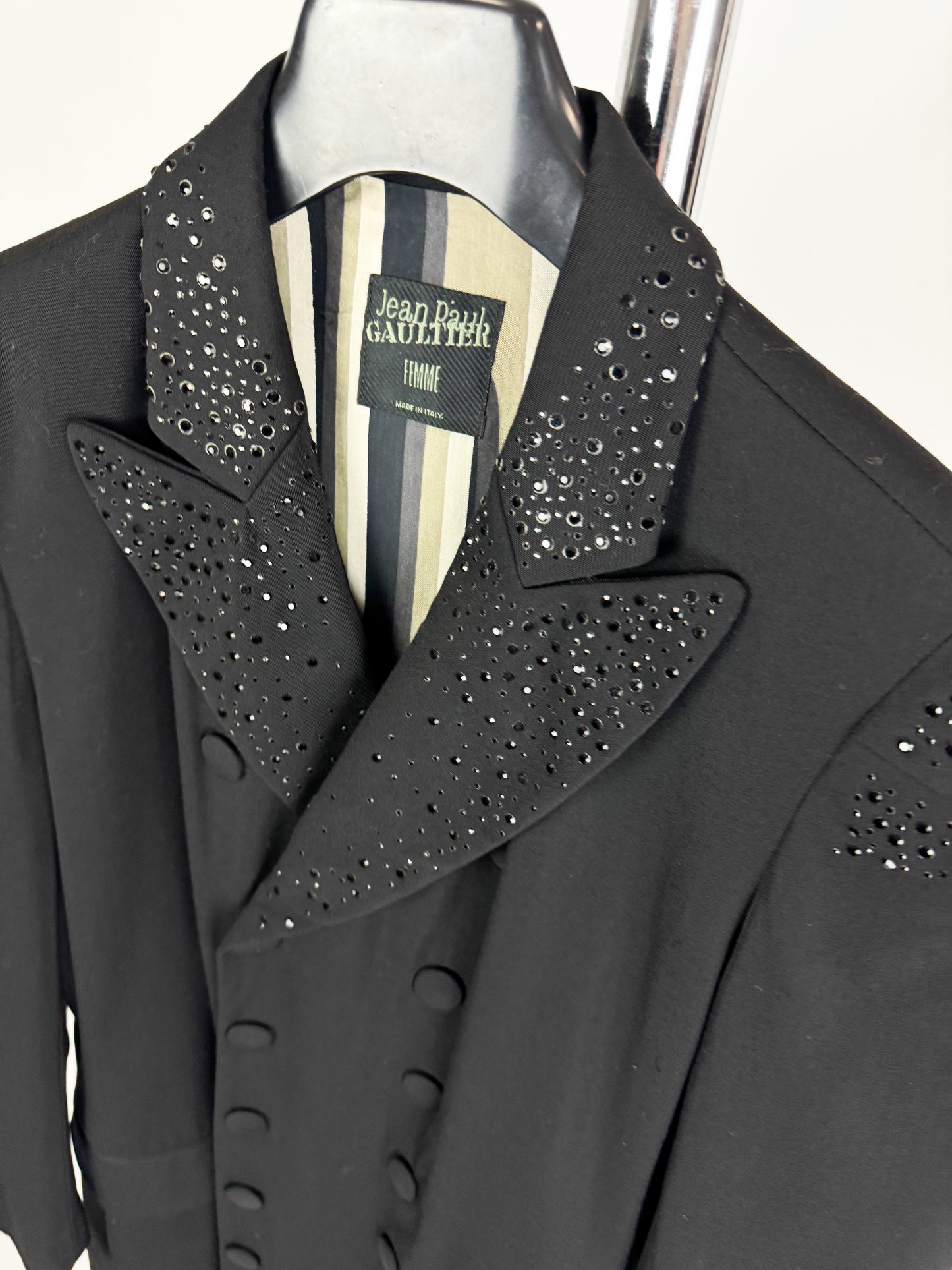 Jean Paul Gaultier Runway Rhinestone Double-Breasted Blazer FW1995