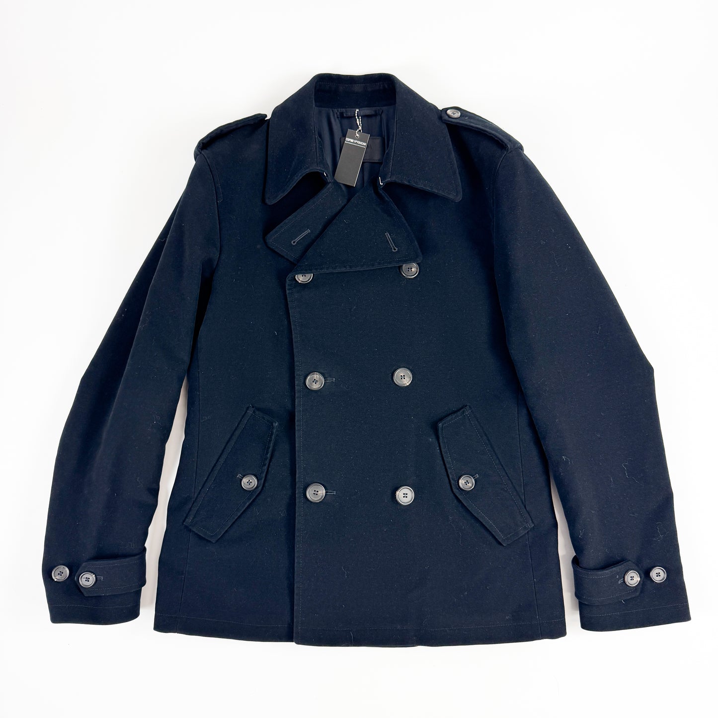 Prada Black Velvet Sailor Caban Jacket