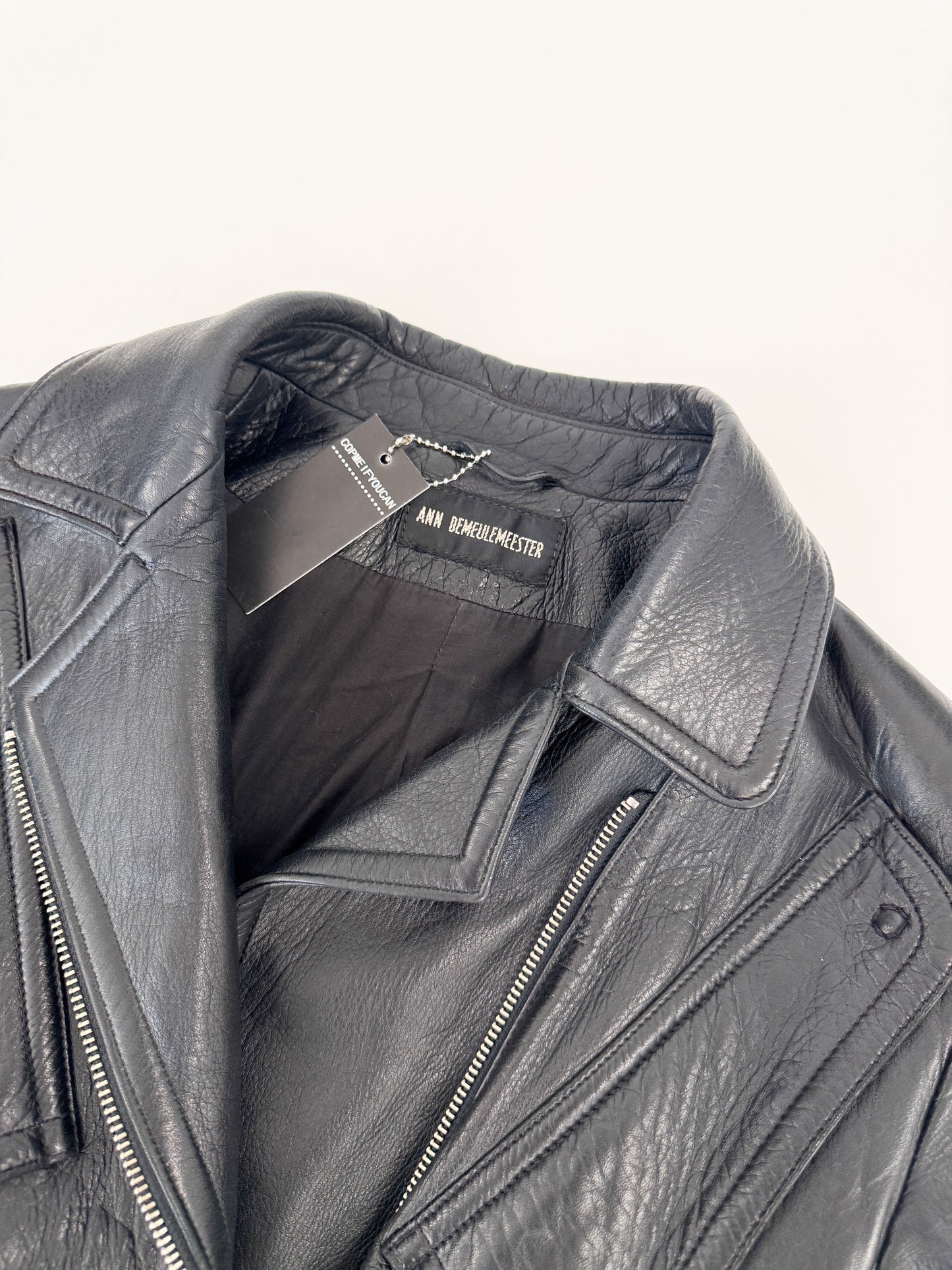 Ann Demeulemeester Chest Pocket Leather Jacket 2000s