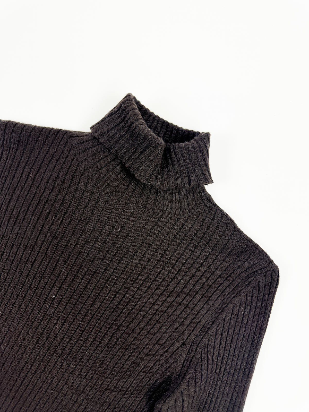 Jean Paul Gaultier Brown Wool Turtle Neck with Built-In Clasp Pocket 1990s
