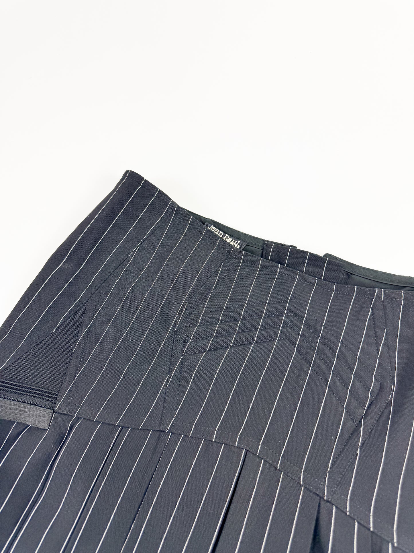 Jean Paul Gaultier Corset Pin-Stripe Pleated Skirt SS2004