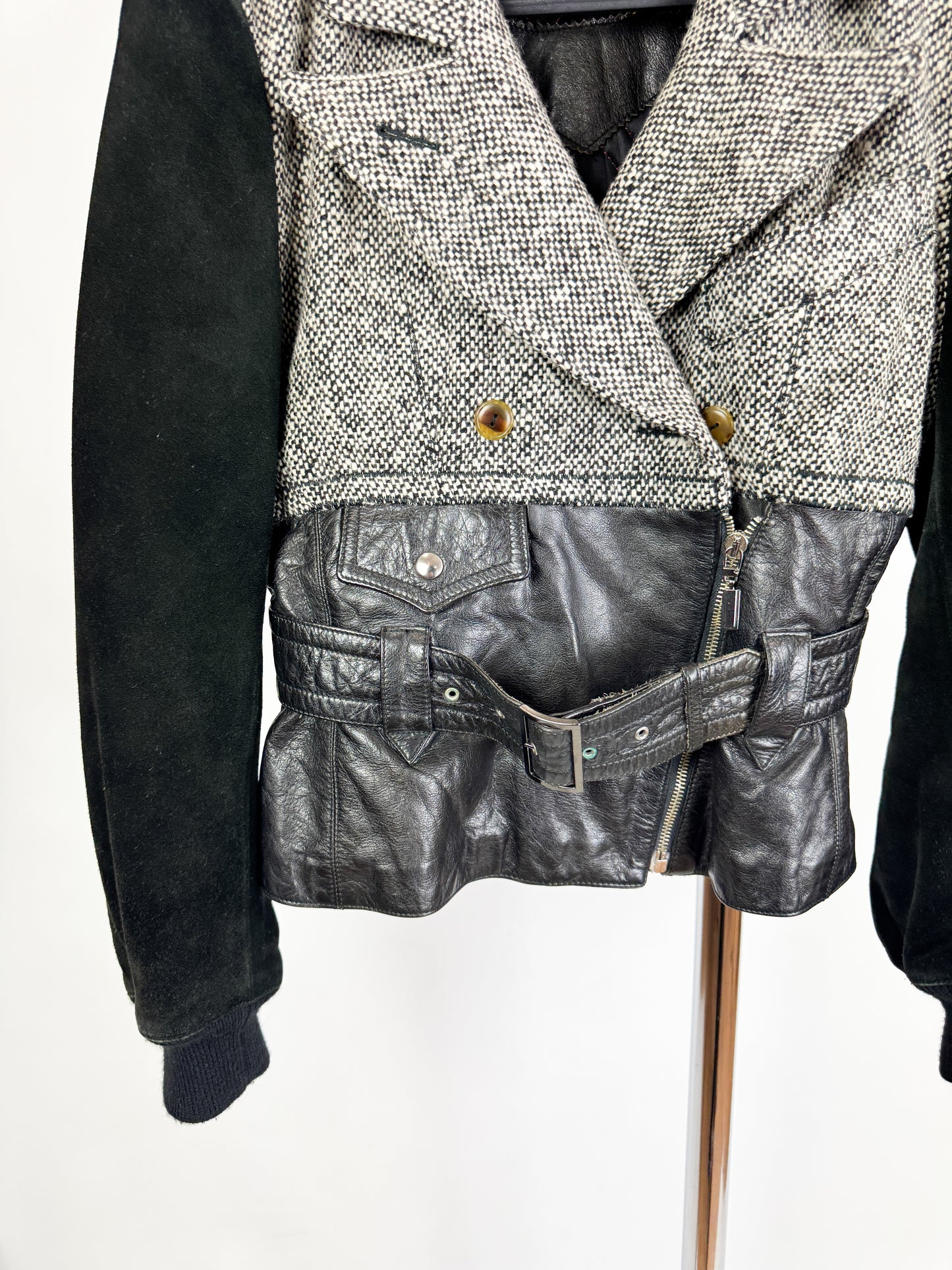 Jean Paul Gaultier Cuir Leather & Suede Biker Jacket 1980s