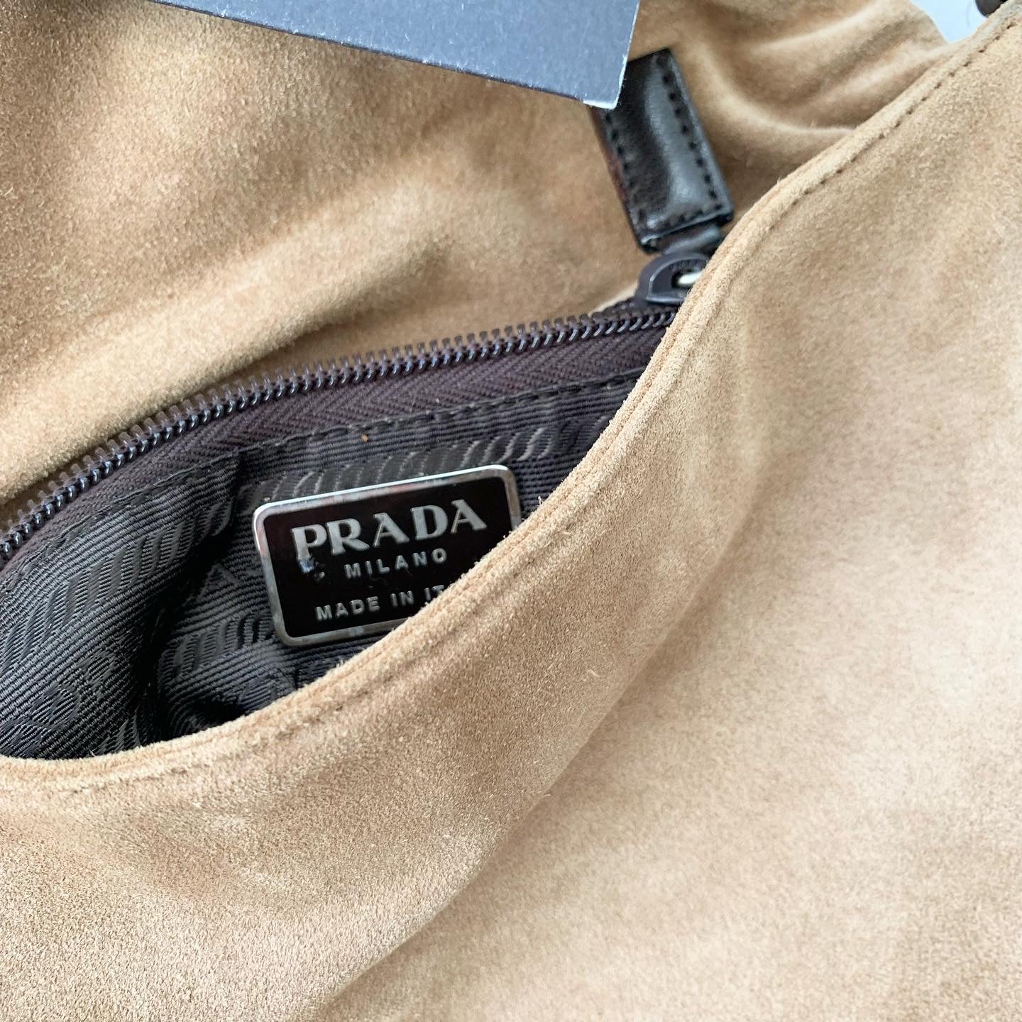 Prada Mocha Suede Shoulder Bag FW1999