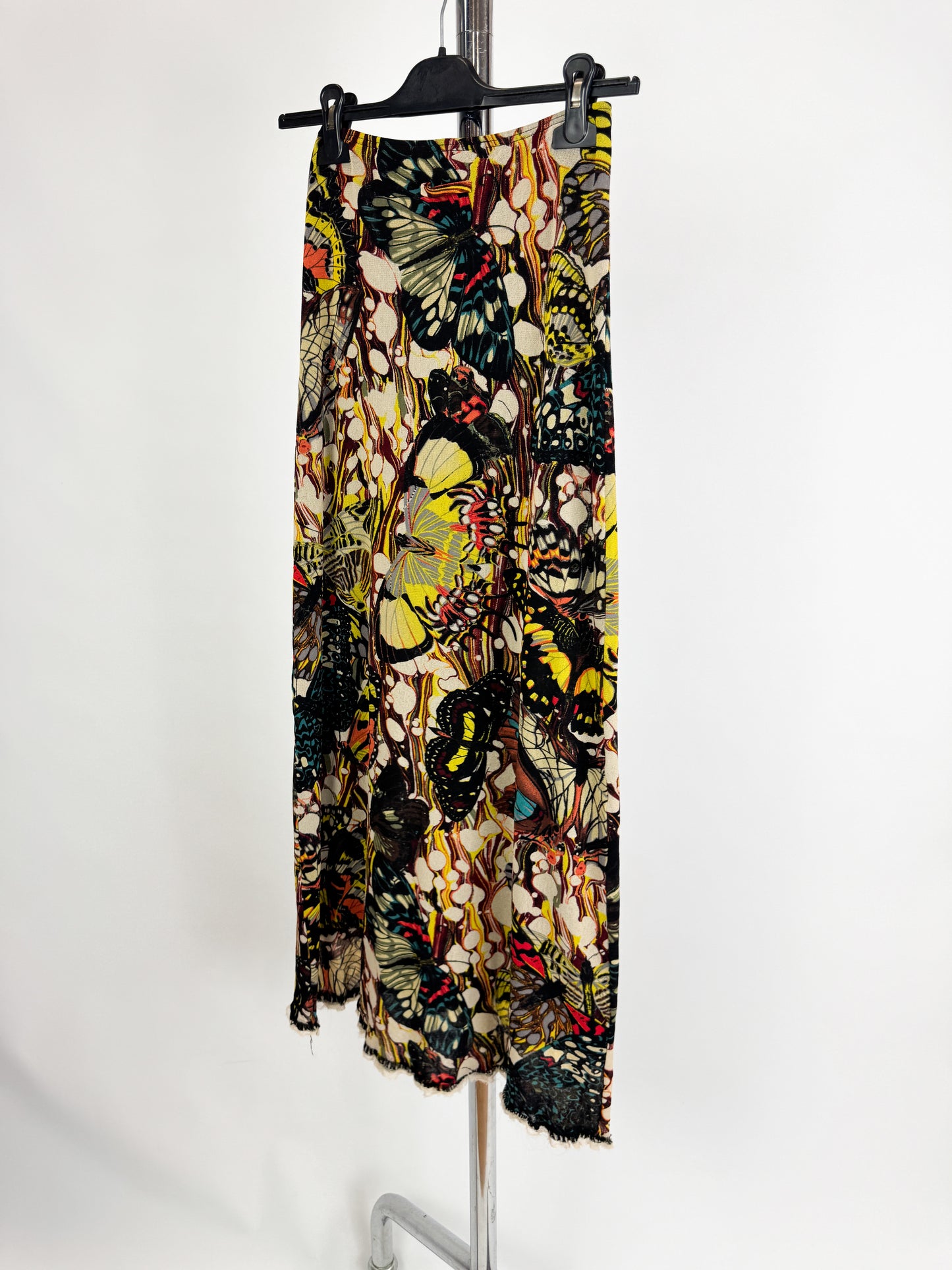 Jean Paul Gaultier Butterfly Mesh Maxi Skirt SS2003