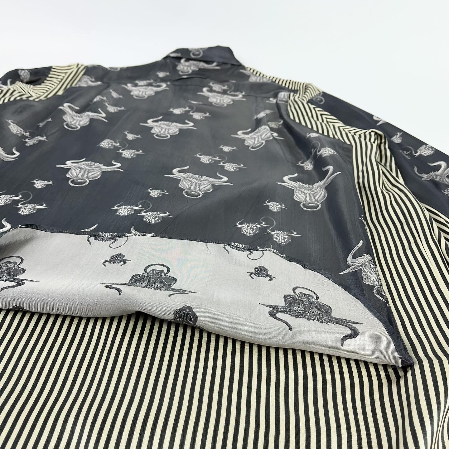 Jean Paul Gaultier Homme Bulls Print Button-Up Shirt FW1994