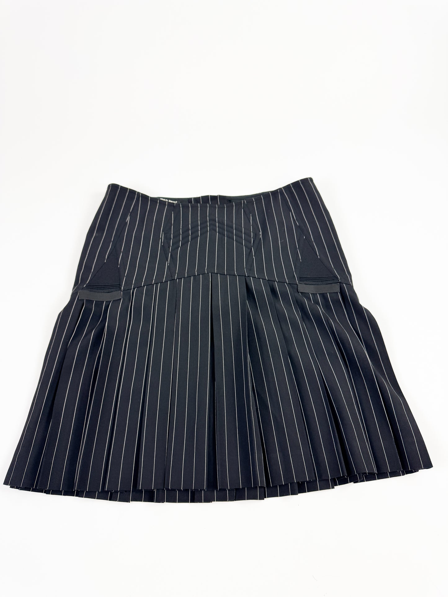 Jean Paul Gaultier Corset Pin-Stripe Pleated Skirt SS2004